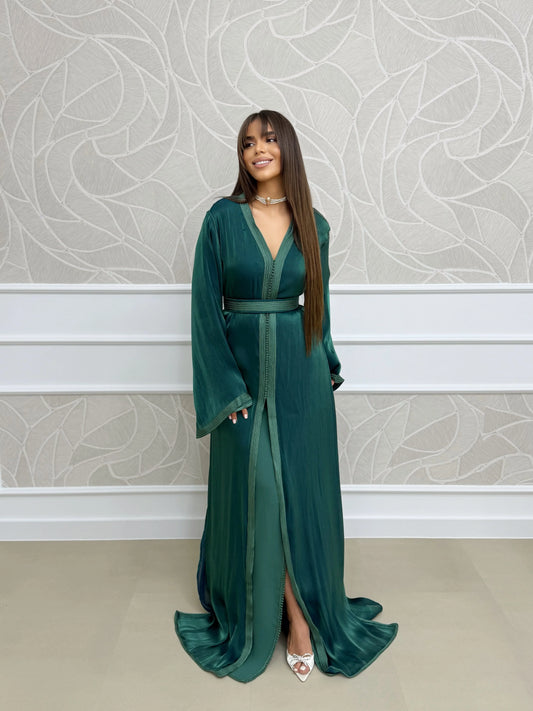 Kholod Green Takchita – Tweedelige Marokkaanse Ceremoniejurk – productweergave 2