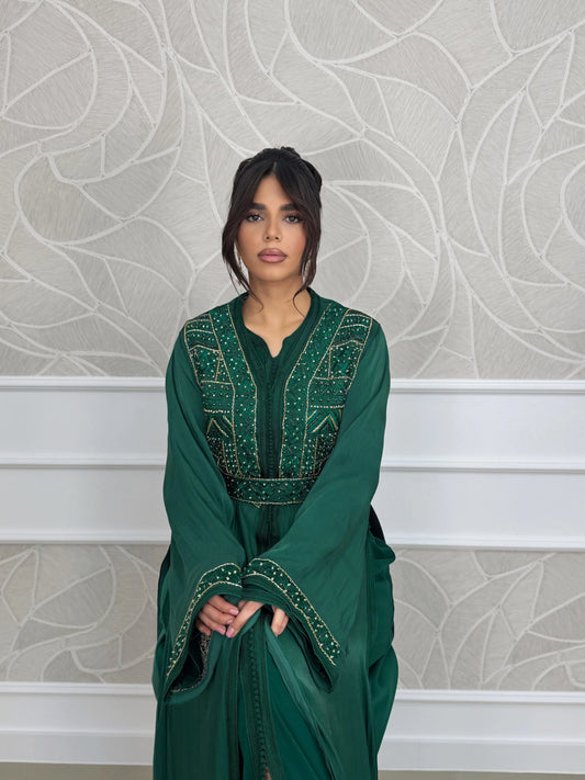 Norhane Green Takchita – Tweedelige Marokkaanse Ceremoniejurk – productweergave 2