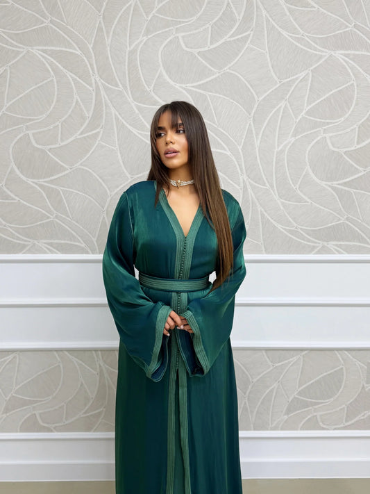 Kholod Green Takchita – Tweedelige Marokkaanse Ceremoniejurk