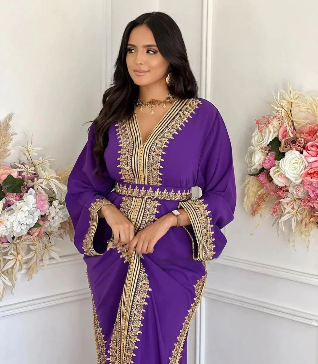 Sabah Kaftan – Handgemaakte Marokkaanse Jurk – productweergave 4