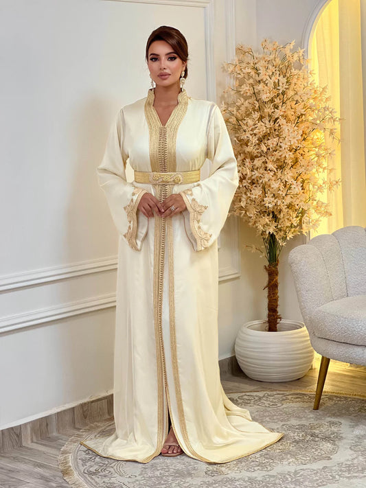 Samira Beige Takshita – Tweedelige Marokkaanse Ceremoniejurk